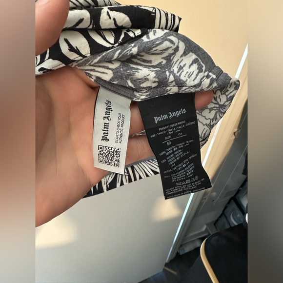 Palm Angels Black/White Jungle Parrots Bowling Shirt Size 50 Men's - Picture 3 of 3